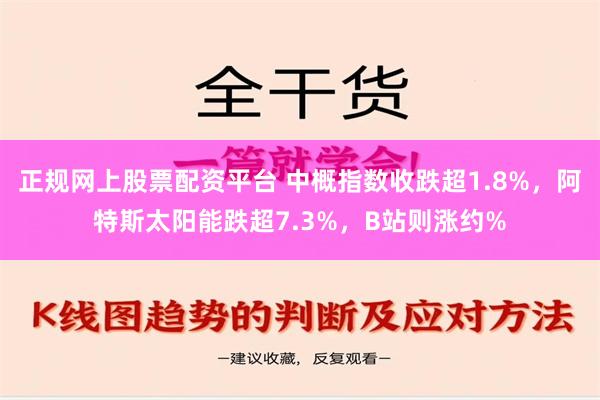 正规网上股票配资平台 中概指数收跌超1.8%，阿特斯太阳能跌超7.3%，B站则涨约%