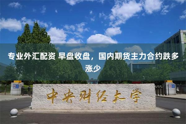 专业外汇配资 早盘收盘，国内期货主力合约跌多涨少