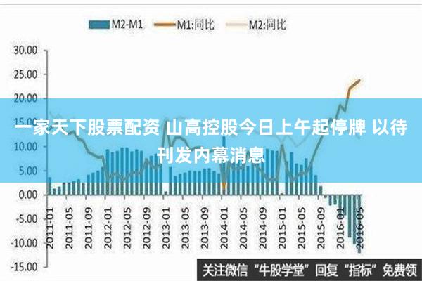 一家天下股票配资 山高控股今日上午起停牌 以待刊发内幕消息